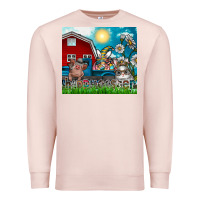 Pale Pink happy easter Premium Sweatshirt - CowhideDigitalArt