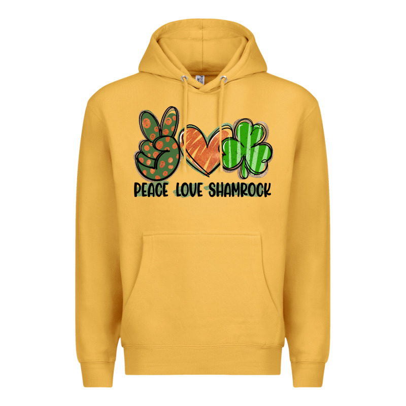 Peace Love Shamrock Premium Hoodie by FaDigitalArtStudio | Teevron