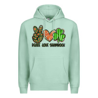 Seafoam peace love shamrock Premium Hoodie - FaDigitalArtStudio