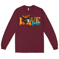 Burgundy love fall holstein cow Long Sleeve Tee - Jasminsmagicworld