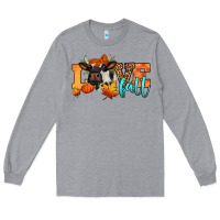 Heather Grey love fall holstein cow Long Sleeve Tee - Jasminsmagicworld