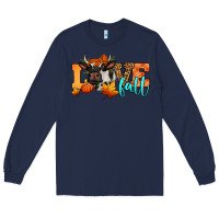 Navy love fall holstein cow Long Sleeve Tee - Jasminsmagicworld