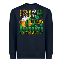 Navy Irish today hungover tomorrow Heavyweight Sweatshirt - CowGirlArtShop