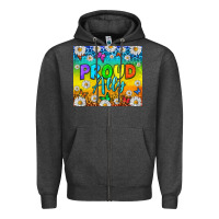 Charcoal Heather LGBTQ+ Proud Ally With Daisy Tumbler Zipper Hoodie - BundleAndBundleShop