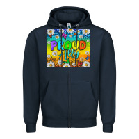 Navy LGBTQ+ Proud Ally With Daisy Tumbler Zipper Hoodie - BundleAndBundleShop