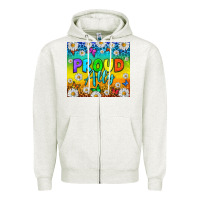 Oatmeal Heather LGBTQ+ Proud Ally With Daisy Tumbler Zipper Hoodie - BundleAndBundleShop