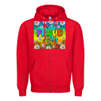 Red LGBTQ+ Proud Ally With Daisy Tumbler Zipper Hoodie - BundleAndBundleShop