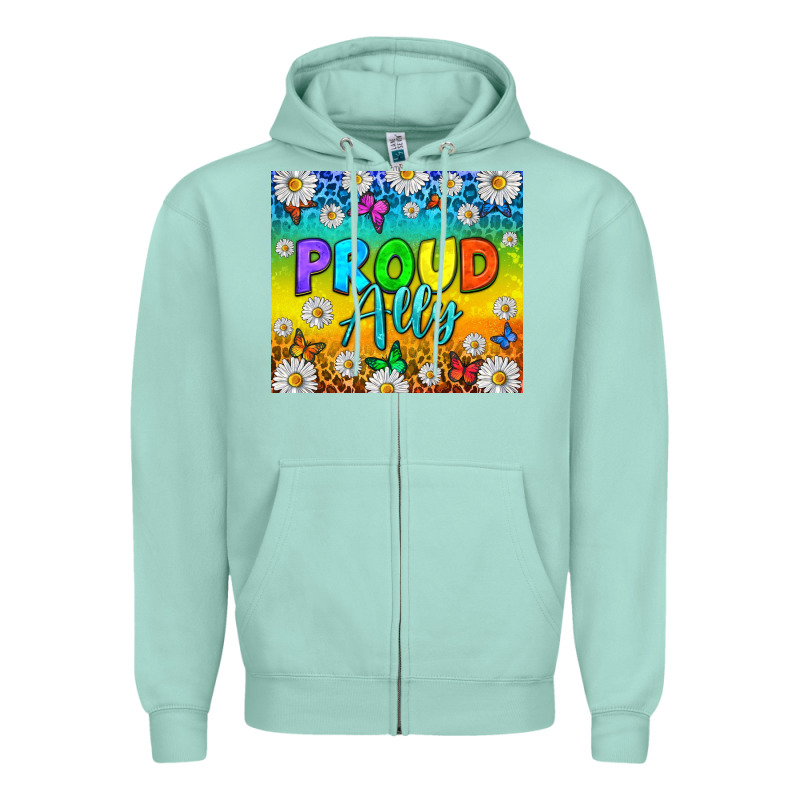 Lgbtq+ Proud Ally With Daisy Tumbler Zipper Hoodie by BundleAndBundleShop | Teevron