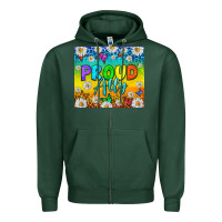 Sports Green LGBTQ+ Proud Ally With Daisy Tumbler Zipper Hoodie - BundleAndBundleShop