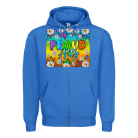 True Royal LGBTQ+ Proud Ally With Daisy Tumbler Zipper Hoodie - BundleAndBundleShop