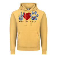 Vintage Mustard Peace Love Paws Vintage Hoodie - Bettercallsaul