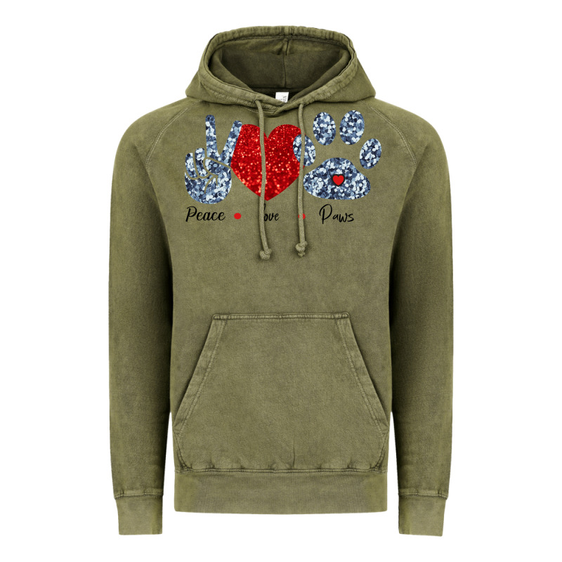 Peace Love Paws Vintage Hoodie by Bettercallsaul | Teevron