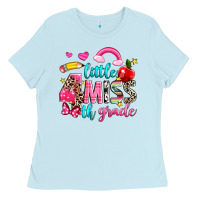 Baby Blue little miss fourth grade Ladies Tee - NancyCooperArtShop