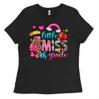 Black little miss fourth grade Ladies Tee - NancyCooperArtShop