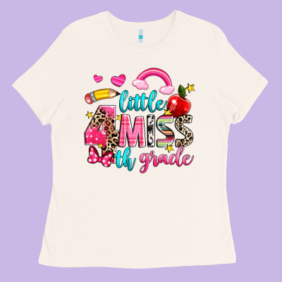 Little Miss Fourth Grade Ladies Tee Designed By Nancycooperartshop