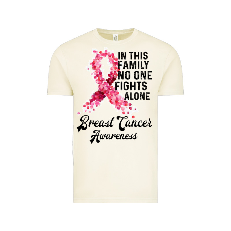 In This Family Fights Alone Breast Cancer Awareness Vintage Tee by Bettercallsaul | Teevron