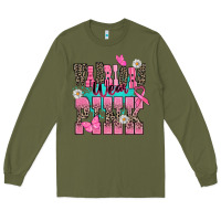 Army Green Warriors wear pink Cancer Awareness Long Sleeve Tee - HowdyJamesFarm