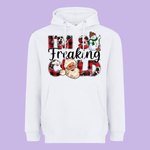 Im So Freaking Cold Heavyweight Hoodie Designed By Cowhidedigitalart