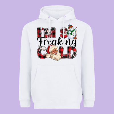 Im So Freaking Cold Heavyweight Hoodie Designed By Cowhidedigitalart