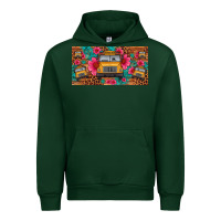 Forest Green school bus leopard gemstone license plate Urban Hoodie - Artiststas