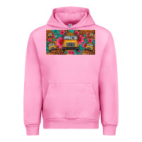 Fuchsia Pink school bus leopard gemstone license plate Urban Hoodie - Artiststas