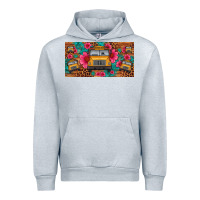 Heather Grey school bus leopard gemstone license plate Urban Hoodie - Artiststas