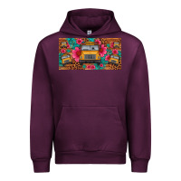 Mauve Wine school bus leopard gemstone license plate Urban Hoodie - Artiststas