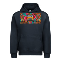 Navy school bus leopard gemstone license plate Urban Hoodie - Artiststas