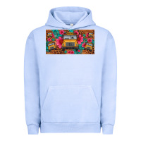Pigment Grape Ice school bus leopard gemstone license plate Urban Hoodie - Artiststas