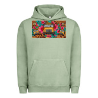 Pigment Oil Green school bus leopard gemstone license plate Urban Hoodie - Artiststas