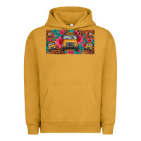Pigment Peanut Butter school bus leopard gemstone license plate Urban Hoodie - Artiststas