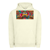 Pigment Pistachio school bus leopard gemstone license plate Urban Hoodie - Artiststas
