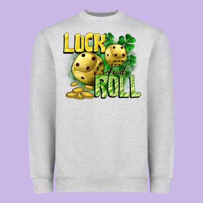 Luck And Roll Heavyweight Sweatshirt Designed By Cowgirlartshop