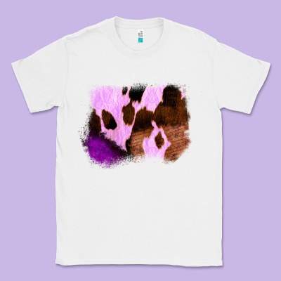 Purple Western Wood Cowhide Frame Classic Tee Designed By Bettercallsaul