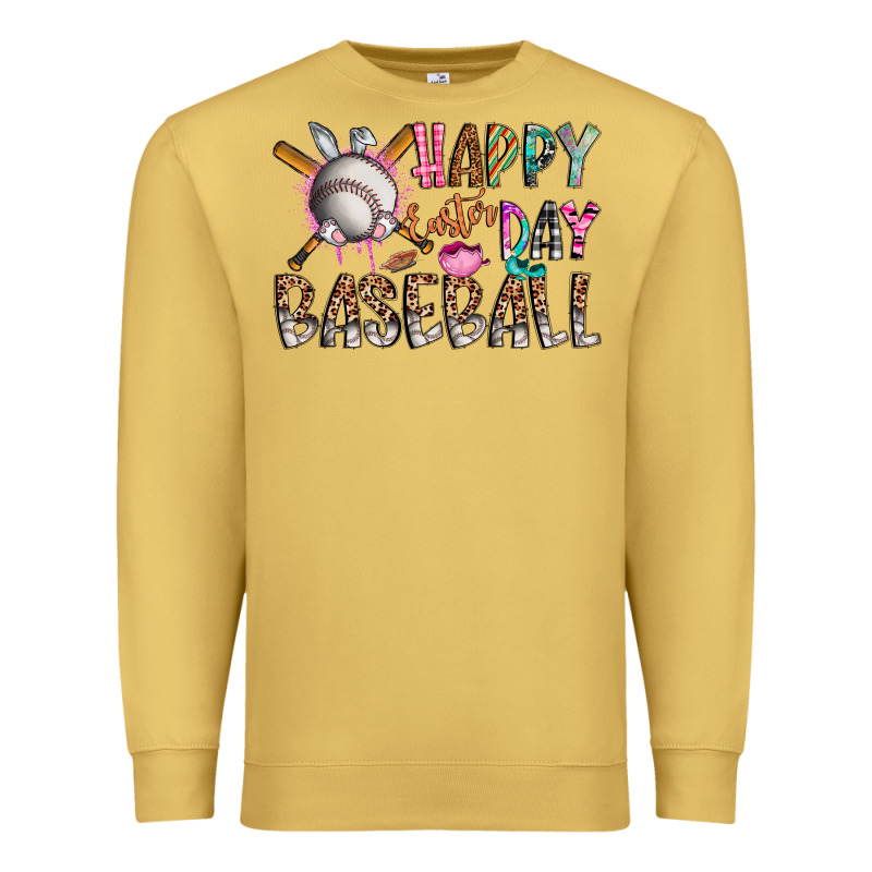 Happy Easter Day Baseball Premium Sweatshirt by CowhideDigitalArt | Teevron