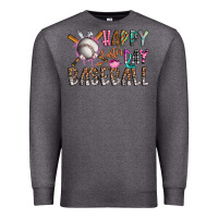 Charcoal Heather happy easter day baseball Premium Sweatshirt - CowhideDigitalArt