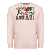 Pale Pink happy easter day baseball Premium Sweatshirt - CowhideDigitalArt