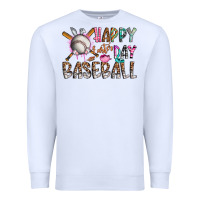 White happy easter day baseball Premium Sweatshirt - CowhideDigitalArt