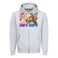 Heather Grey LGBTQ+ You Are Safe Here Zipper Hoodie - BundleAndBundleShop