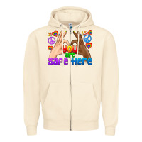 Sandshell LGBTQ+ You Are Safe Here Zipper Hoodie - BundleAndBundleShop
