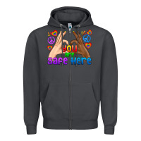 Smoke LGBTQ+ You Are Safe Here Zipper Hoodie - BundleAndBundleShop
