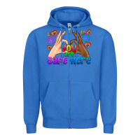 True Royal LGBTQ+ You Are Safe Here Zipper Hoodie - BundleAndBundleShop