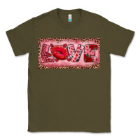 Army Green Pink Love Kiss Valentine's Day Classic Tee - RanaPortraitStore