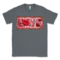 Charcoal Heather Pink Love Kiss Valentine's Day Classic Tee - RanaPortraitStore