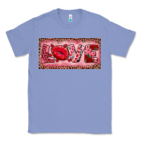 Colony Blue Pink Love Kiss Valentine's Day Classic Tee - RanaPortraitStore