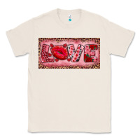 Natural Pink Love Kiss Valentine's Day Classic Tee - RanaPortraitStore