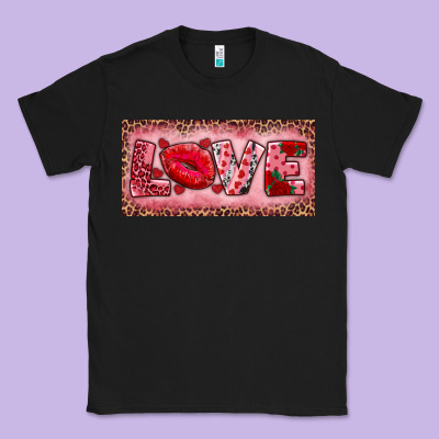 Pink Love Kiss Valentine's Day Classic Tee Designed By Ranaportraitstore