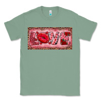 Sage Pink Love Kiss Valentine's Day Classic Tee - RanaPortraitStore