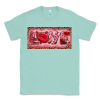 Seafoam Pink Love Kiss Valentine's Day Classic Tee - RanaPortraitStore