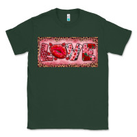 Sports Green Pink Love Kiss Valentine's Day Classic Tee - RanaPortraitStore